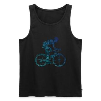 Vélo de route pour hommes Vélo de route pour femmes - Débardeur bio Premium Homme - noir - Devant - Michal (187cm)