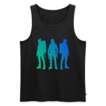 Bloc Escalade Femmes Escalade Hommes - Débardeur bio Premium Homme - noir - Devant - Michal (187cm)