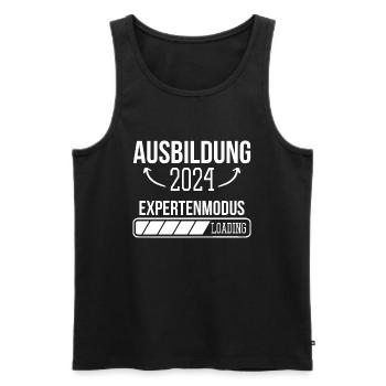 Azubi Geschenk Ausbildung 2024 Lehrling Spruch - Männer Premium Bio Tank Top - Schwarz - Vorne - Michal (187cm)