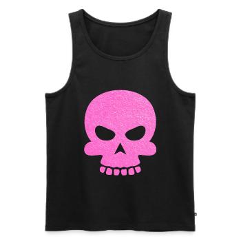 Tête de mort - Débardeur bio Premium Homme - noir - Devant - AI Model Male 178 light (178cm)