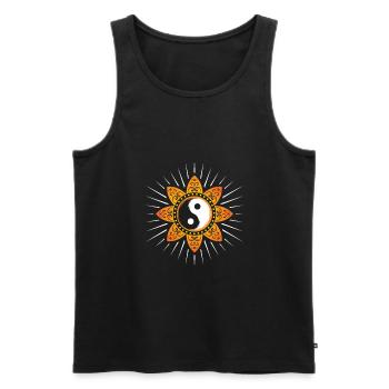 Yin yang - Men's Premium Organic Tank Top - black - Front - AI Model Male 178 light (178cm)