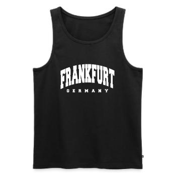 Francfort - Débardeur bio Premium Homme - noir - Devant - AI Model Male 178 light (178cm)
