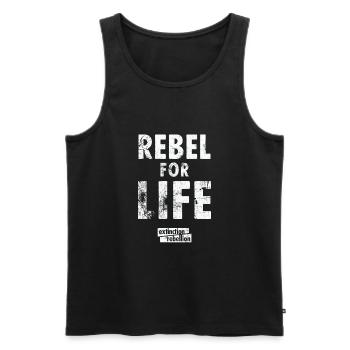 extinction rebellion just rebel - Männer Premium Bio Tank Top - Schwarz - Vorne - AI Model Male 178 light (178cm)