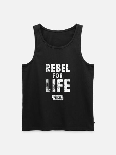 extinction rebellion just rebel - Men's Premium Organic Tank Top - black