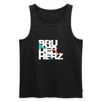 Bruderherz Bester Bruder der Welt Geschenkidee - Männer Premium Bio Tank Top - Schwarz - Vorne - AI Model Male 178 light (178cm)