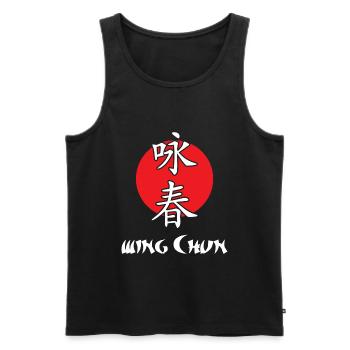 Wing Chun Kung Fu - Débardeur bio Premium Homme - noir - Devant - Michal (187cm)