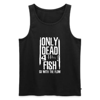 poisson mort - Débardeur bio Premium Homme - noir - Devant - AI Model Male 178 light (178cm)