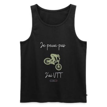 I can not I mountain bike - Men's Premium Organic Tank Top - black - Front - AI Model Male 178 light (178cm)