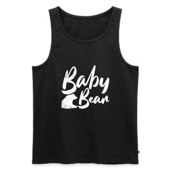 Cute baby bear mom and dad family gift - Men's Premium Organic Tank Top - black - Front - Michal (187cm)