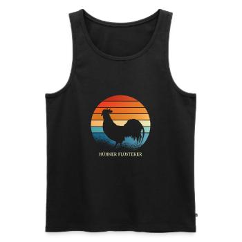 Chicken Whisperer Funny Farmer Farmer Chicken - Men's Premium Organic Tank Top - black - Front - AI Model Male 178 light (178cm)