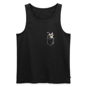 Lemur - Men's Premium Organic Tank Top - black - Front - AI Model Male 178 light (178cm)