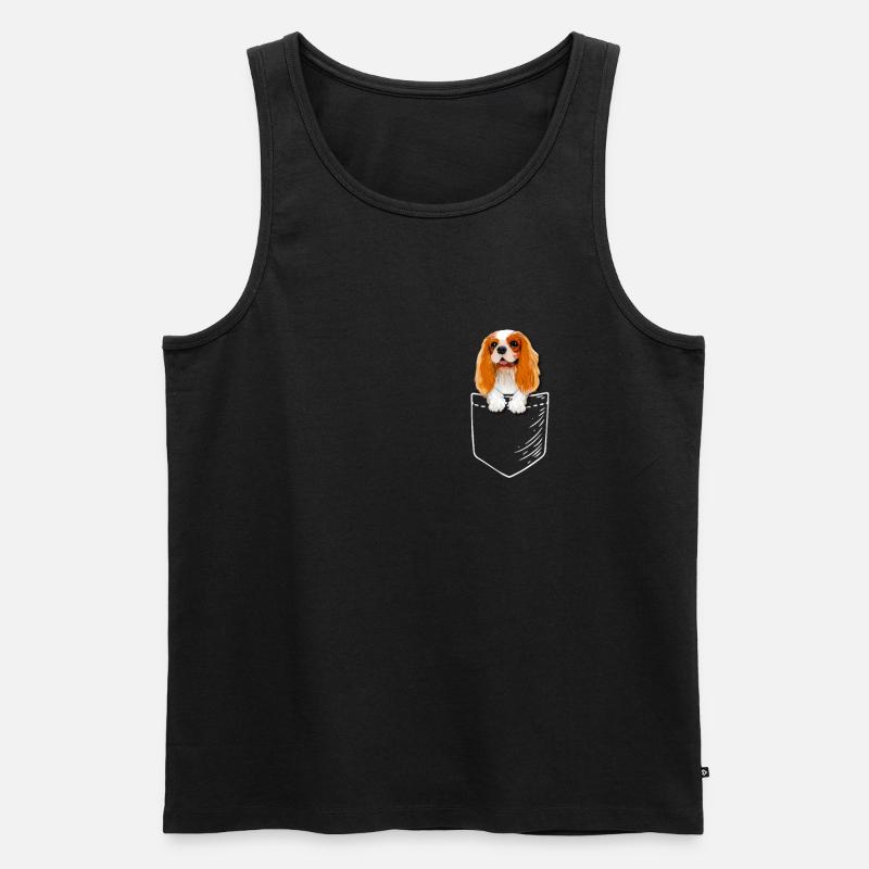 Cavalier King Charles Spaniel - Männer Premium Bio Tank Top - Schwarz