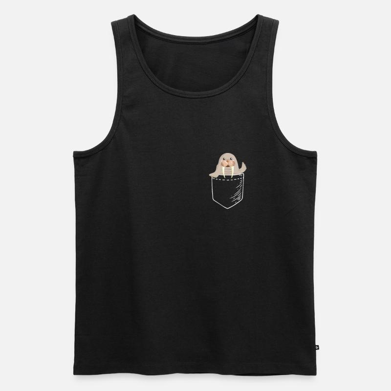 Walross - Männer Premium Bio Tank Top - Schwarz