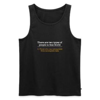 Funny Smart Sayings Programmers Nerds Geeks - Men's Premium Organic Tank Top - black - Front - AI Model Male 178 light (178cm)