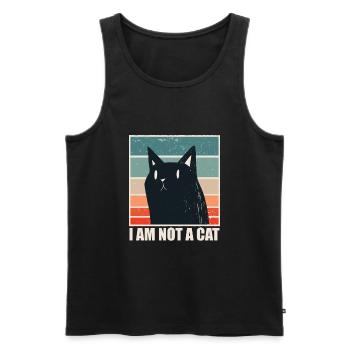 Funny Meme for I am not a Cat - Men's Premium Organic Tank Top - black - Front - Michal (187cm)
