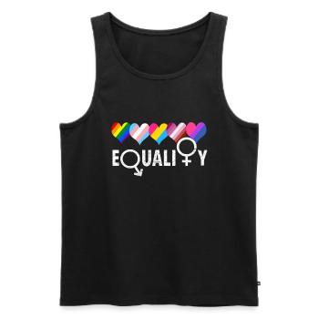 LGBTQ Flag Equality - LGBTQ - Men's Premium Organic Tank Top - black - Front - Michal (187cm)