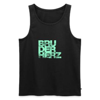 Bruderherz Bester Bruder der Welt Geschenkidee - Männer Premium Bio Tank Top - Schwarz - Vorne - AI Model Male 178 light (178cm)