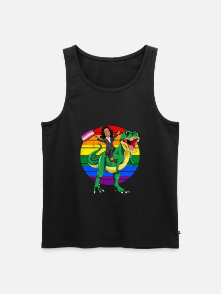 LGBTQ - Lesbian Flag Kamala Harris - Men's Premium Organic Tank Top - black