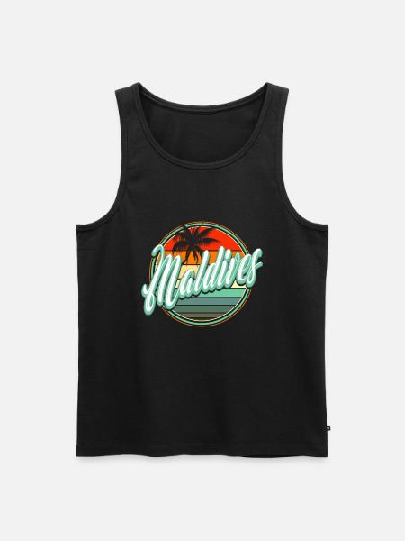 Summer Beach Holiday - Maldives - Men's Premium Organic Tank Top - black