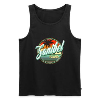 Summer Beach Holiday - Sanibel Island - Men's Premium Organic Tank Top - black - Front - Michal (187cm)