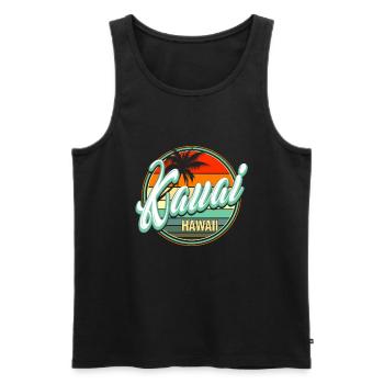 Summer Beach Holiday - Kauai Hawaii - Men's Premium Organic Tank Top - black - Front - Michal (187cm)