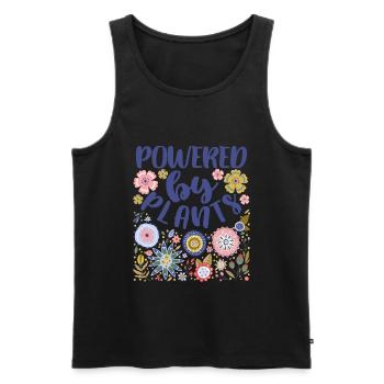 Powered By Plants - Men's Premium Organic Tank Top - black - Front - Michal (187cm)