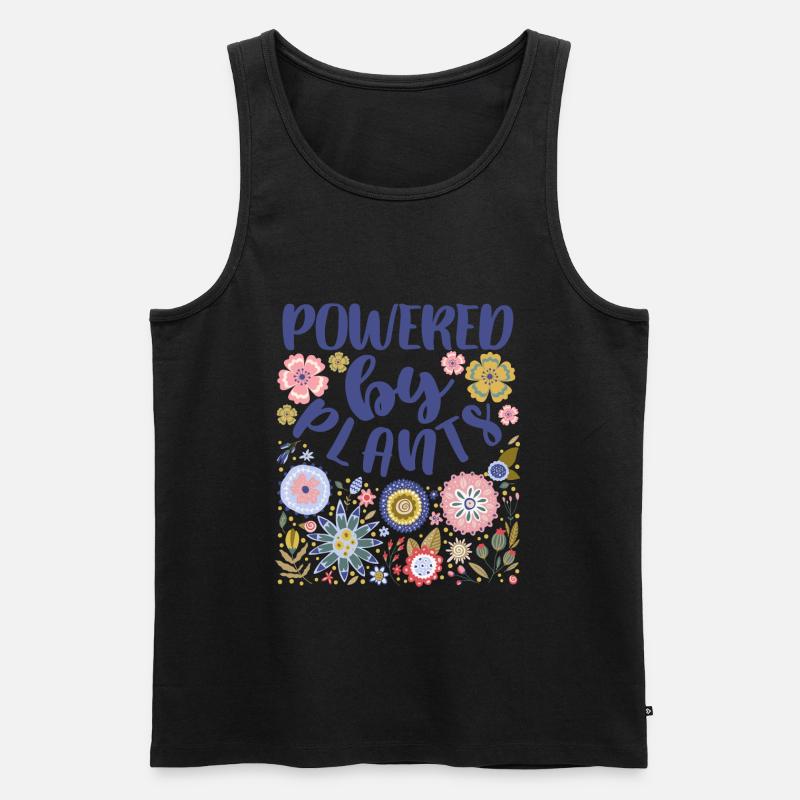 Powered By Plants - Männer Premium Bio Tank Top - Schwarz