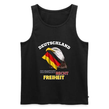 Germany Federal Eagle German Flag - Men's Premium Organic Tank Top - black - Front - AI Model Male 178 light (178cm)