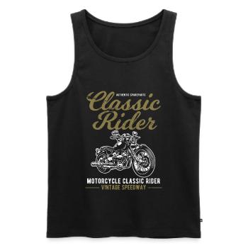 motorcycle - Men's Premium Organic Tank Top - black - Front - Michal (187cm)