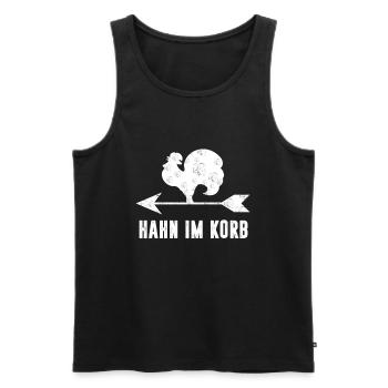 Hahn im Korb - Männer Premium Bio Tank Top - Schwarz - Vorne - AI Model Male 178 light (178cm)