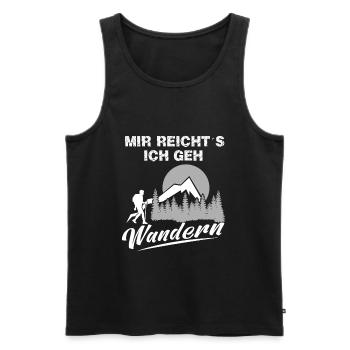 Mir reichts ich geh wandern - Männer Premium Bio Tank Top - Schwarz - Vorne - Michal (187cm)