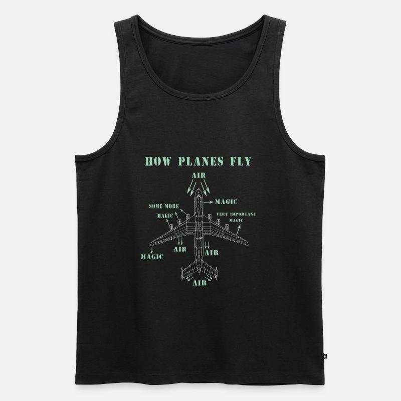How Planes Fly - Männer Premium Bio Tank Top - Schwarz