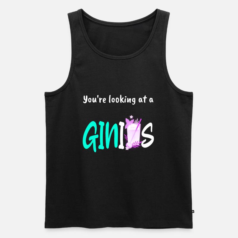 Gin Gin Gin - Männer Premium Bio Tank Top - Schwarz