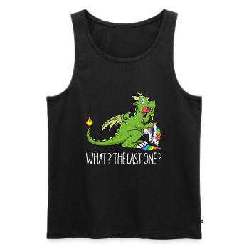 Wie das letzte Einhorn T-rex isst Einhorn Dino - Männer Premium Bio Tank Top - Schwarz - Vorne - Michal (187cm)