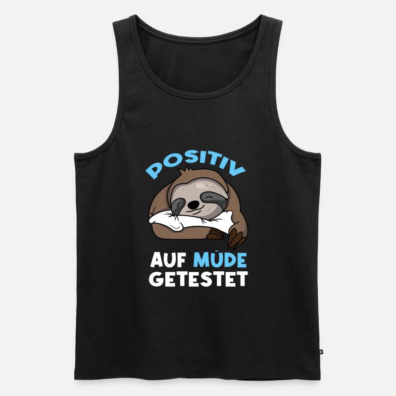 Positiv Getestet auf Müde - Männer Premium Bio Tank Top - Schwarz