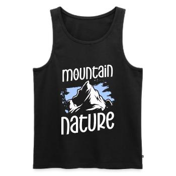 Nature Conservation Wood Mountains - Débardeur bio Premium Homme - noir - Devant - Michal (187cm)