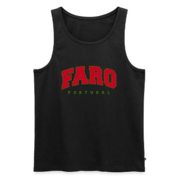 Faro - Männer Premium Bio Tank Top - Schwarz - Vorne - AI Model Male 178 light (178cm)