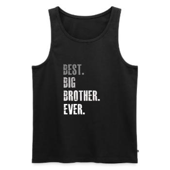 bester großer Bruder aller Zeiten - Männer Premium Bio Tank Top - Schwarz - Vorne - AI Model Male 178 light (178cm)