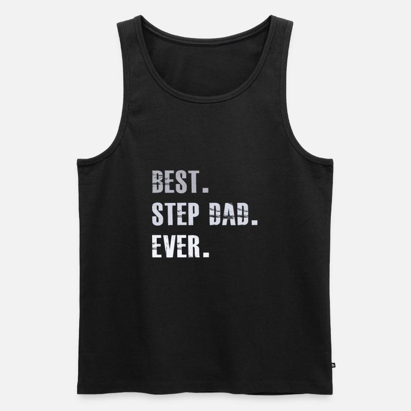 Bester Schritt-Vati überhaupt - Männer Premium Bio Tank Top - Schwarz