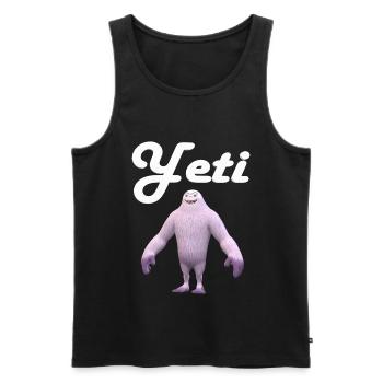 yeti - Men's Premium Organic Tank Top - black - Front - AI Model Male 178 light (178cm)