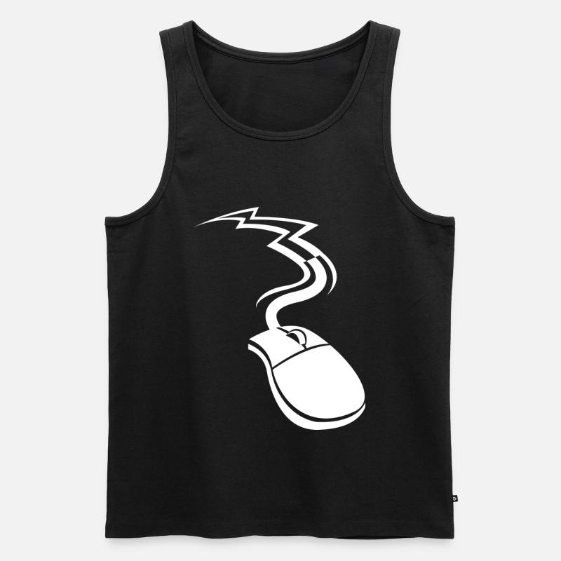 Computer Maus Design - Männer Premium Bio Tank Top - Schwarz