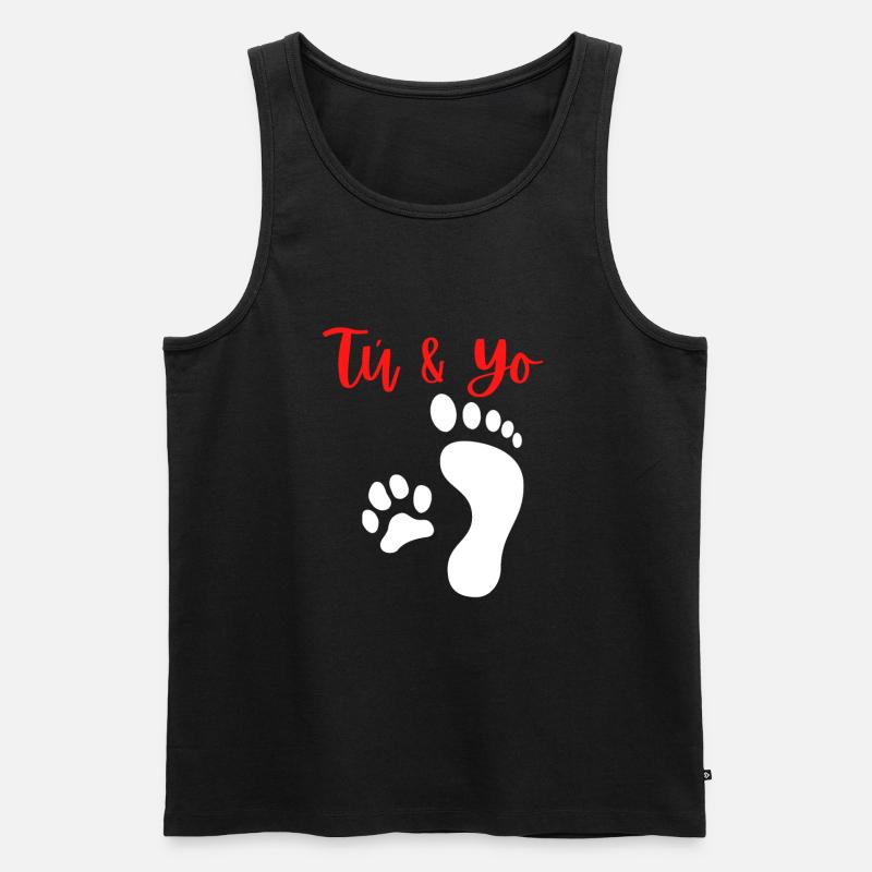 Hunde Gassi Hundehalter Beste Freunde - Männer Premium Bio Tank Top - Schwarz