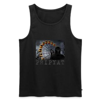 Pripyat - Radioactive ghost town Chernobyl - Men's Premium Organic Tank Top - black - Front - AI Model Male 178 light (178cm)