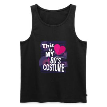 This is my 80s heart-lacquer costume cassette - Men's Premium Organic Tank Top - black - Front - Michal (187cm)