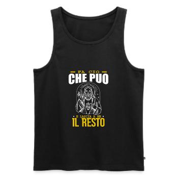 Italienisches Zitat über Gott Religion Glaube - Männer Premium Bio Tank Top - Schwarz - Vorne - Michal (187cm)