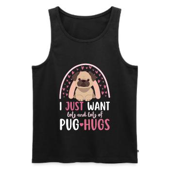 Süßer Mops Liebhaber Kawaii - Männer Premium Bio Tank Top - Schwarz - Vorne - AI Model Male 178 light (178cm)