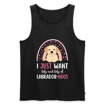 Sweet Labrador Retriever Lover Kawaii - Débardeur bio Premium Homme - noir - Devant - Michal (187cm)