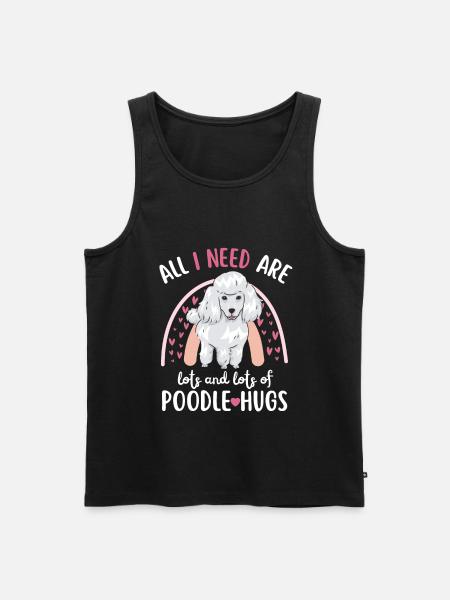 Doux caniche amoureux Kawaii - Débardeur bio Premium Homme - noir