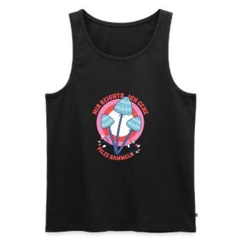 Mir reichts Champignons Ranger Pilzsucher - Männer Premium Bio Tank Top - Schwarz - Vorne - Michal (187cm)
