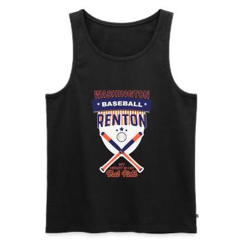 Renton Baseball My heart is on this field - Men's Premium Organic Tank Top - black - Front - Michal (187cm)